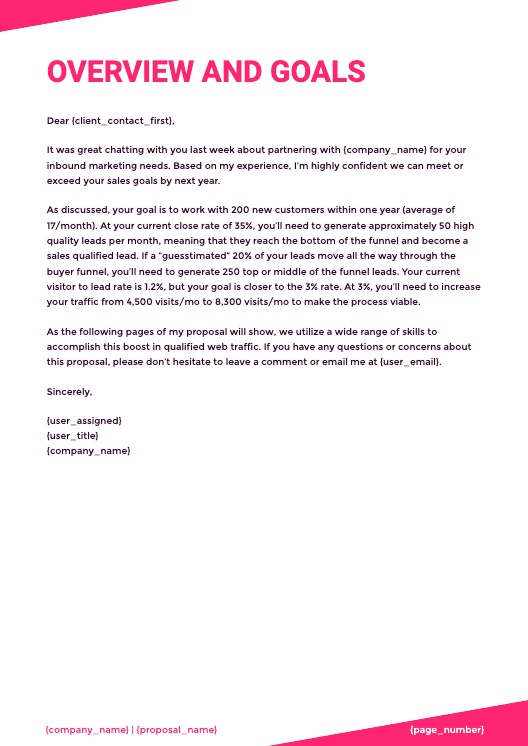 Inbound Marketing Proposal Template